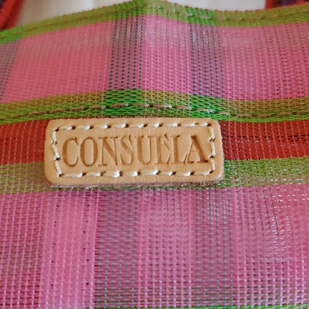 Consuela Vibrant Pink and Green Mini Tote - Picture 2 of 8